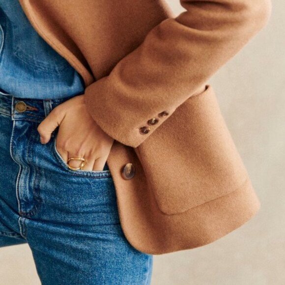 Sezane Jack Jacket in Camel - Picture 3 of 6